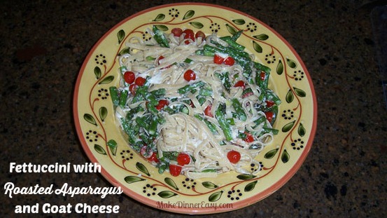 fettuccini with roasted asparagus